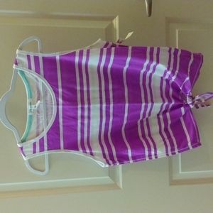 NWT Aeropostale pink and white tank top size extra large.  Tie in front